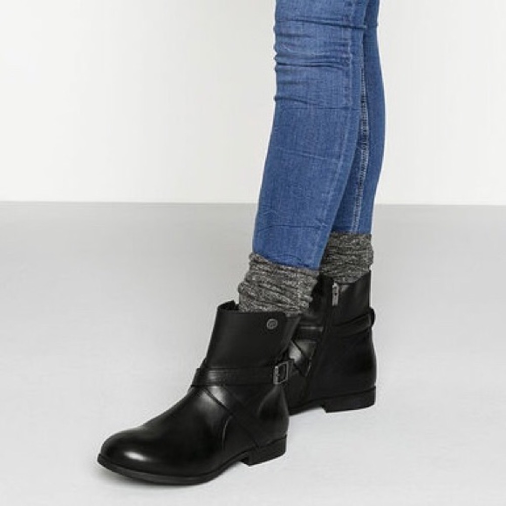 Birkenstock Black Leather Collins Boots (EU 38)